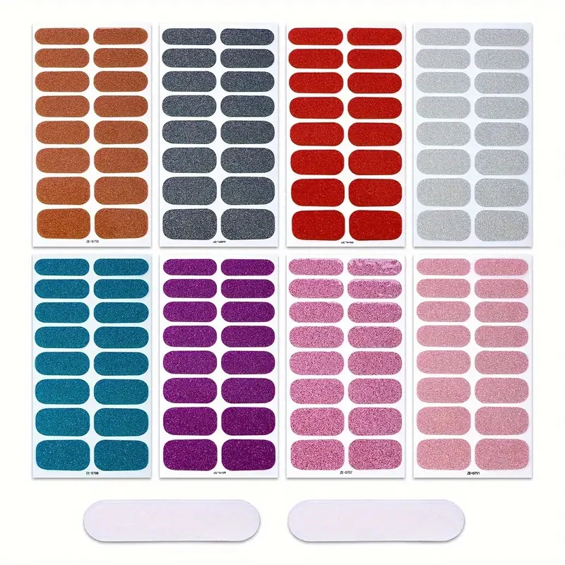 Funkelnde Glitzer Nagelaufkleber Set