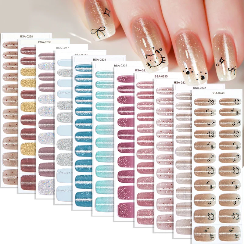 Funkelnde Glitzer-Nagelwraps