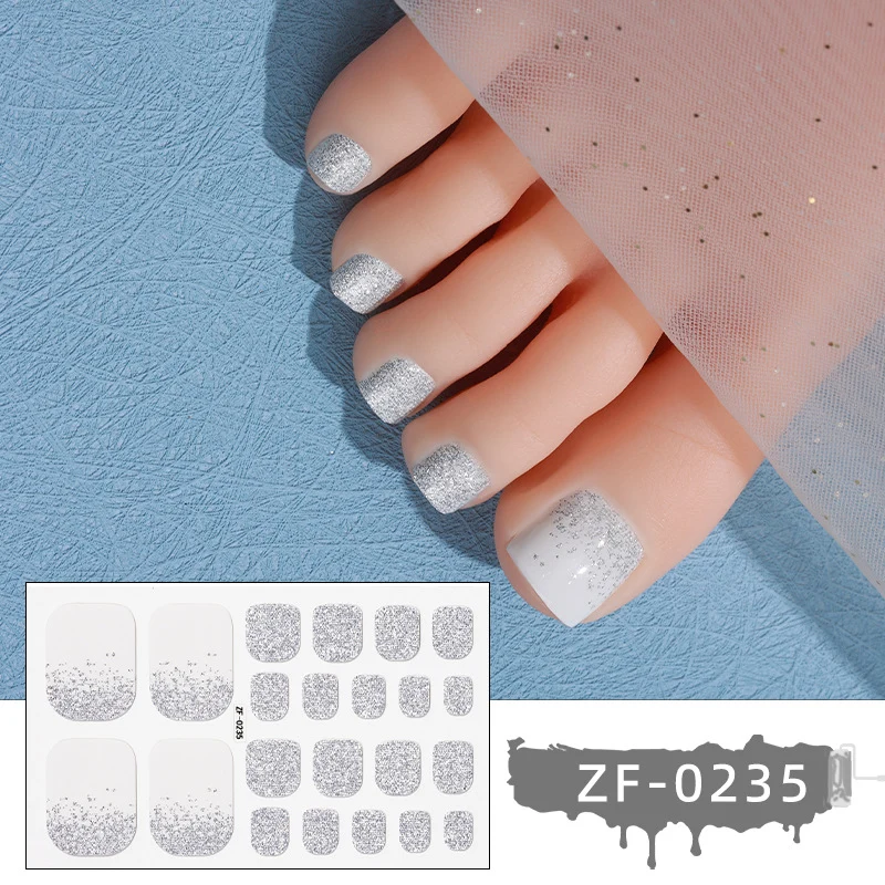 Glänzende Gel-Zehennagel-Wraps