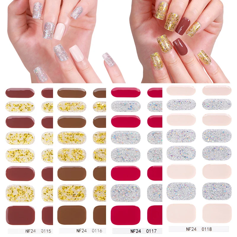 Funkelnde Gel-Nagelwickel