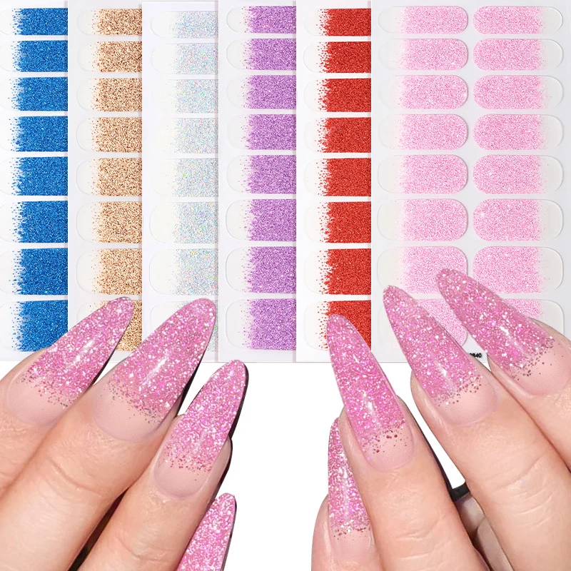 Schimmernde Glitzer Nagelstreifen