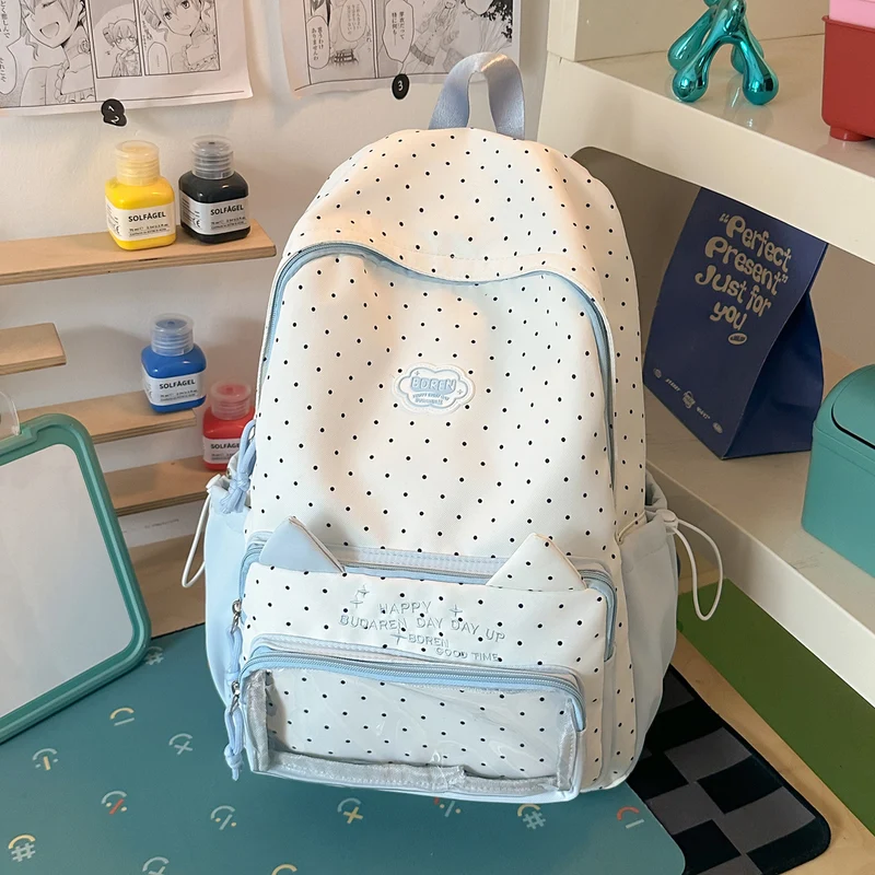 Süßes Polka Dot Design Rucksack Karnz