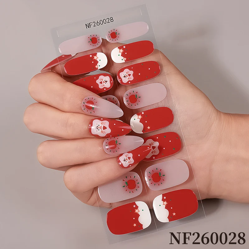 Festliche Weihnachts-Nagelkunst-Wickel