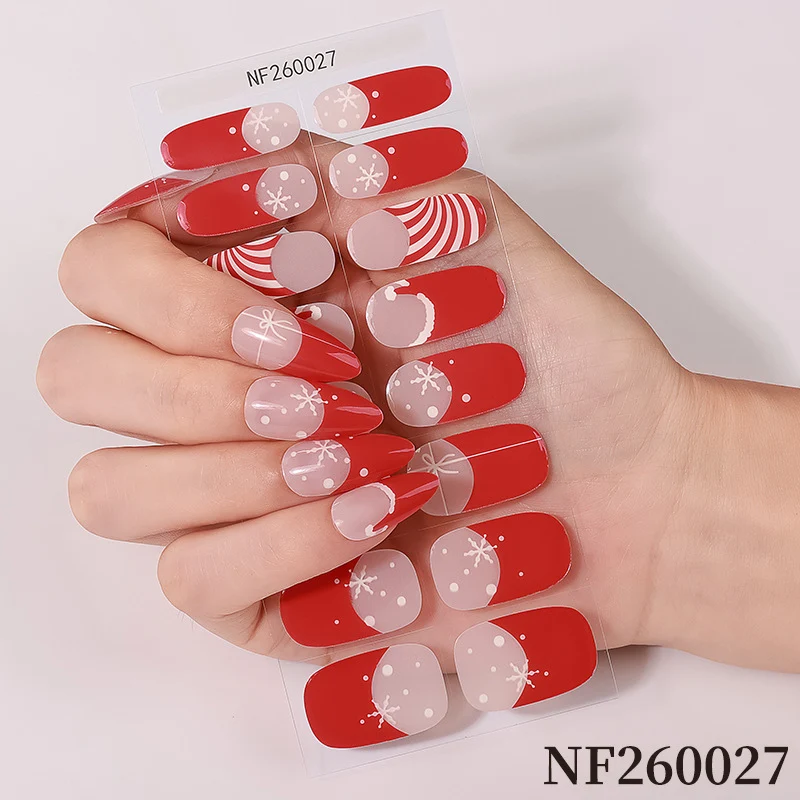 Festliche Weihnachts-Nagelkunst-Wickel