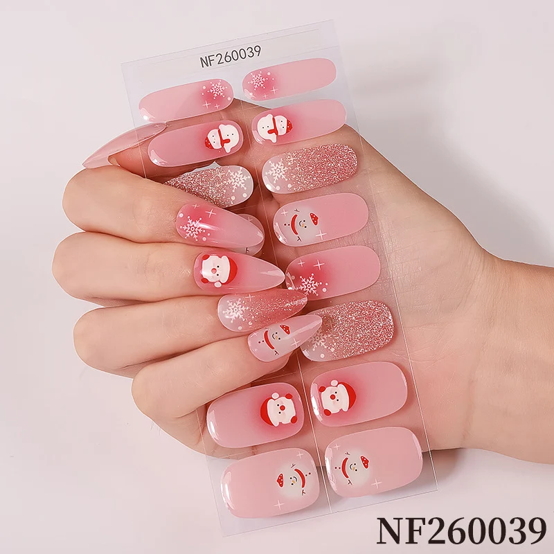 Festliche Weihnachts-Nagelkunst-Wickel