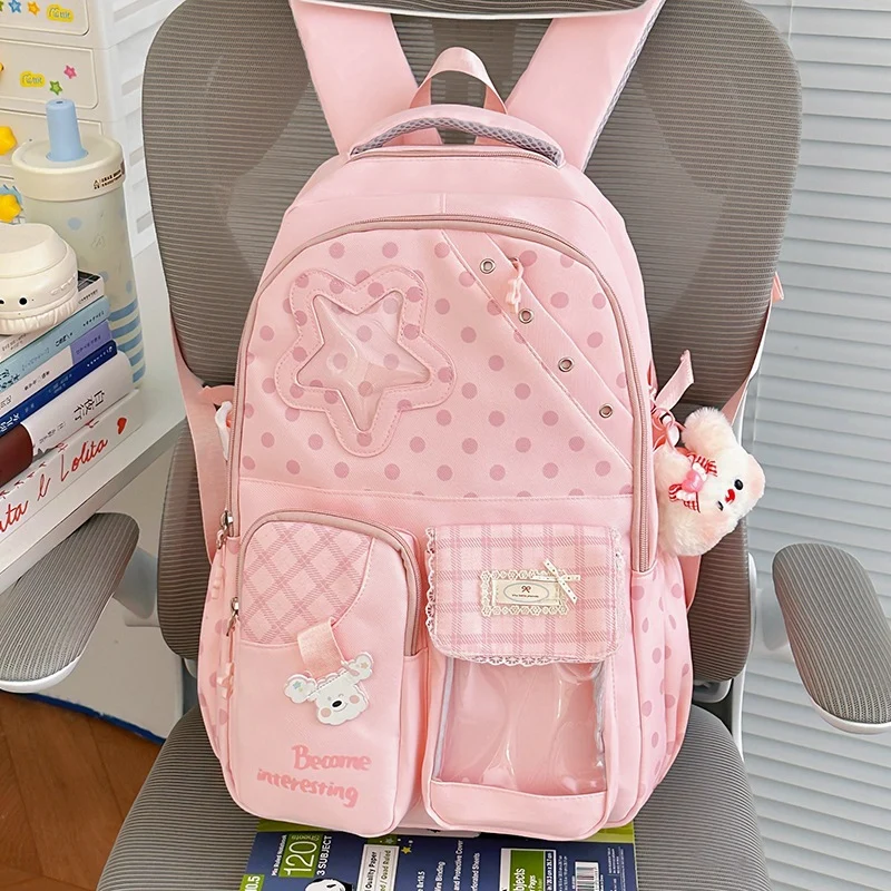 Niedlicher gepunkteter Charakter-Rucksack Karnz