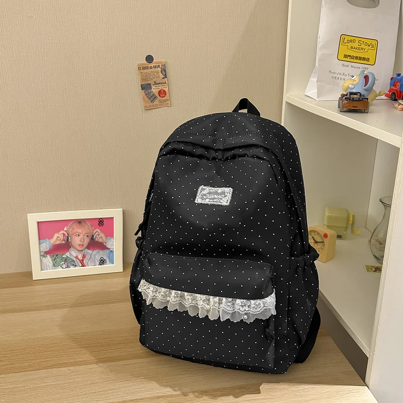 Niedlicher Polka Dot Freizeit-Rucksack Karnz