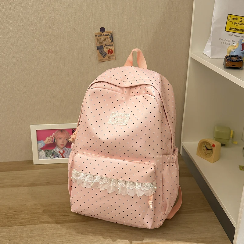 Niedlicher Polka Dot Freizeit-Rucksack Karnz