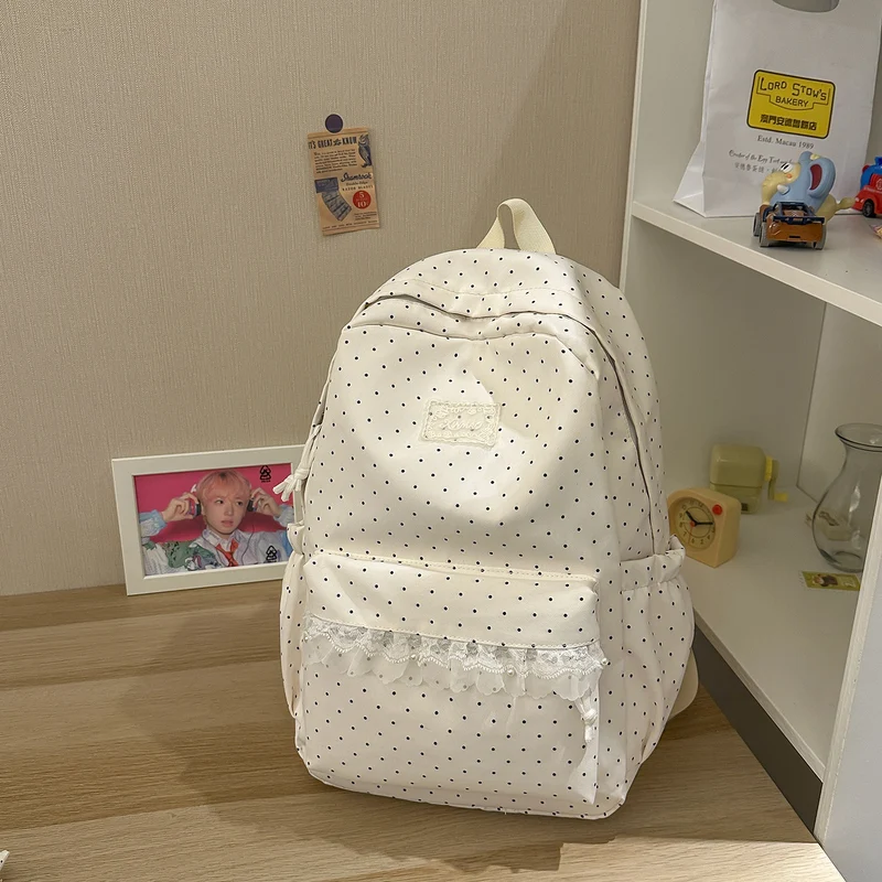 Niedlicher Polka Dot Freizeit-Rucksack Karnz