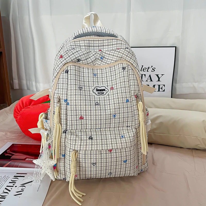 Süßer Multi-Taschen Druck Rucksack Karnz