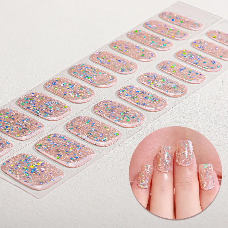 Elegante Glitzer Nagelwickel
