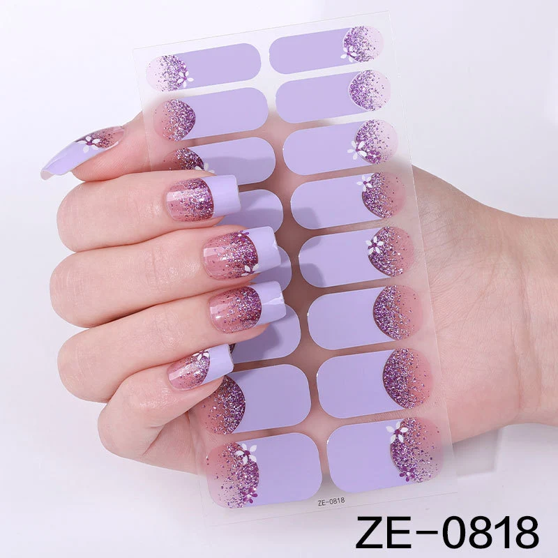 Elegante Glitter Akzent Nagel Wraps