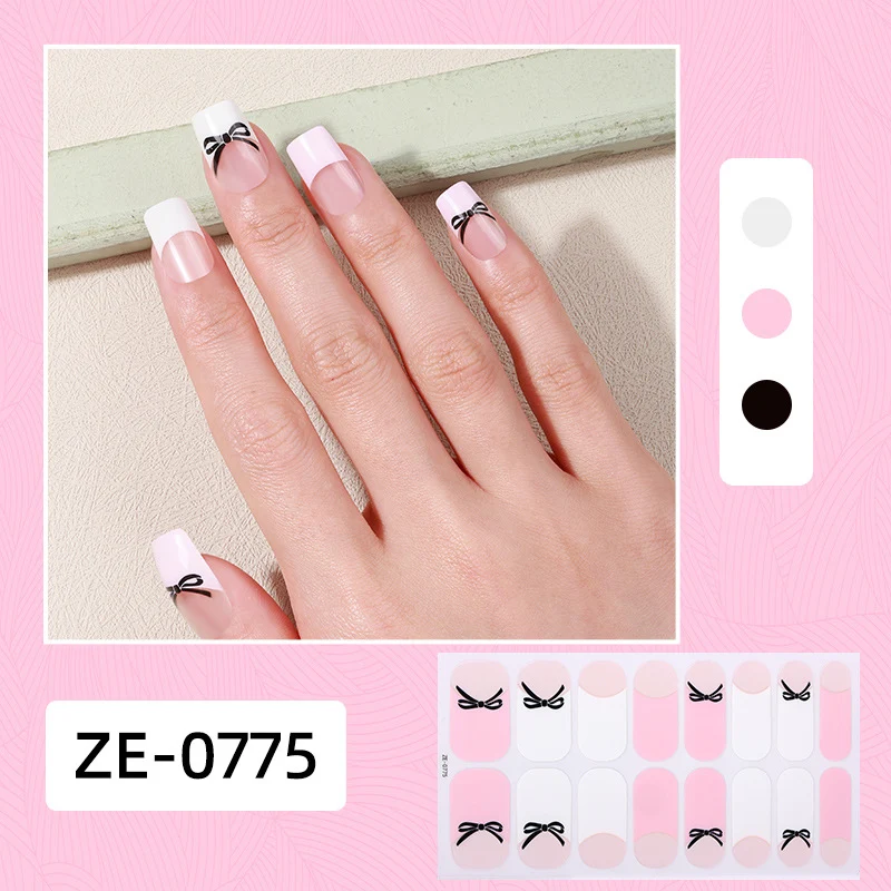 Elegante Glitter Akzent Nagel Wraps