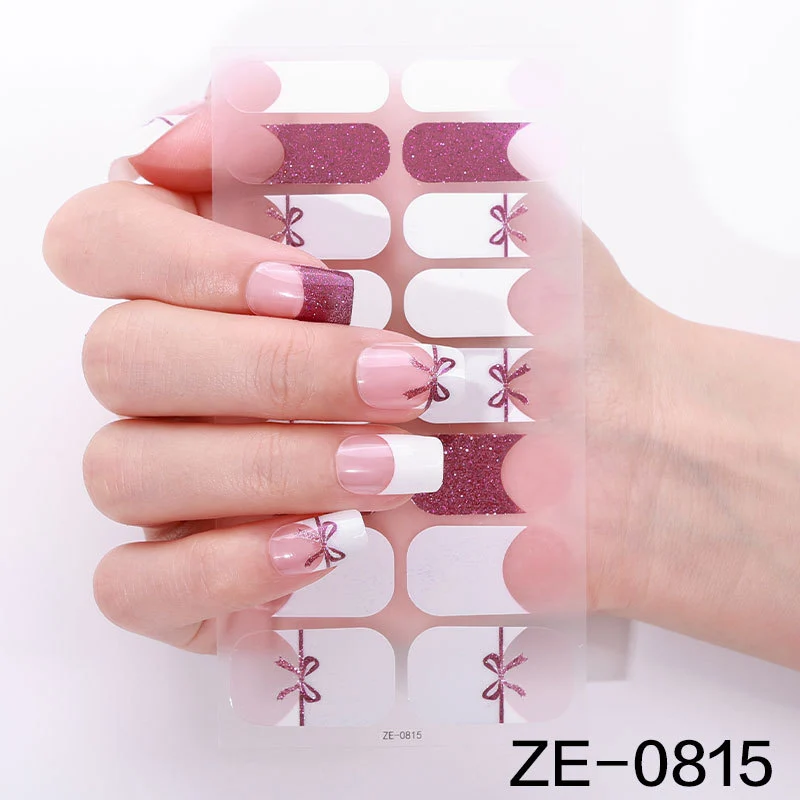 Elegante Glitter Akzent Nagel Wraps
