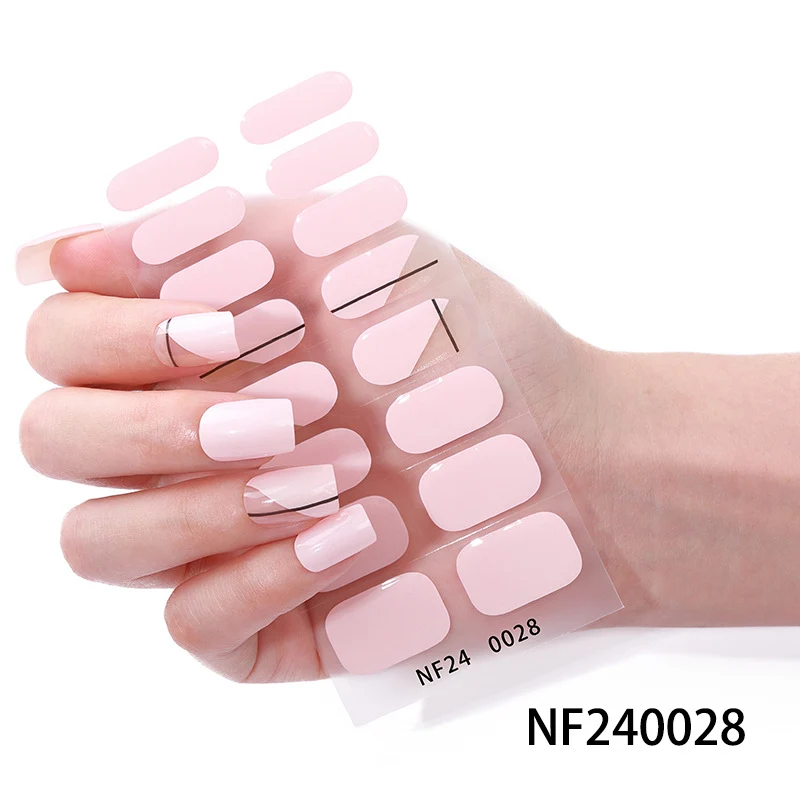 Elegante French Tip Nagelaufkleber