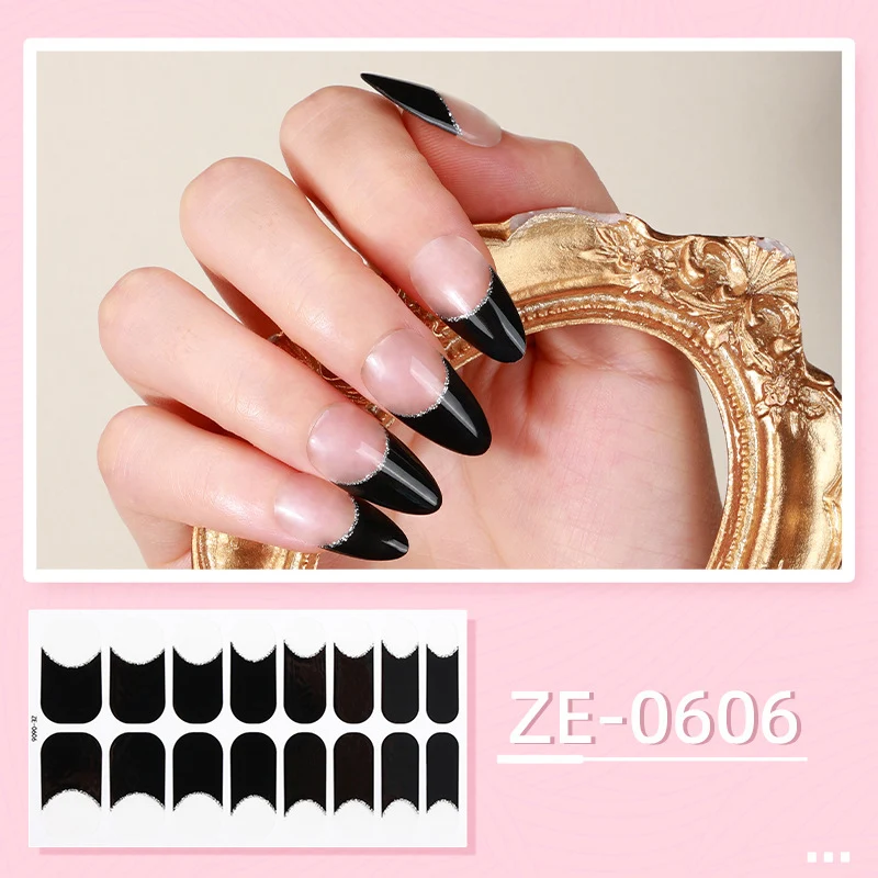 Elegante French Tip Nagelkunst Wraps
