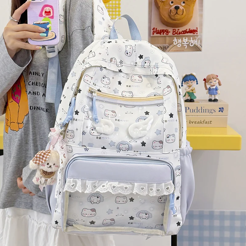 Süßer, illustrierter Charakter-Rucksack Karnz