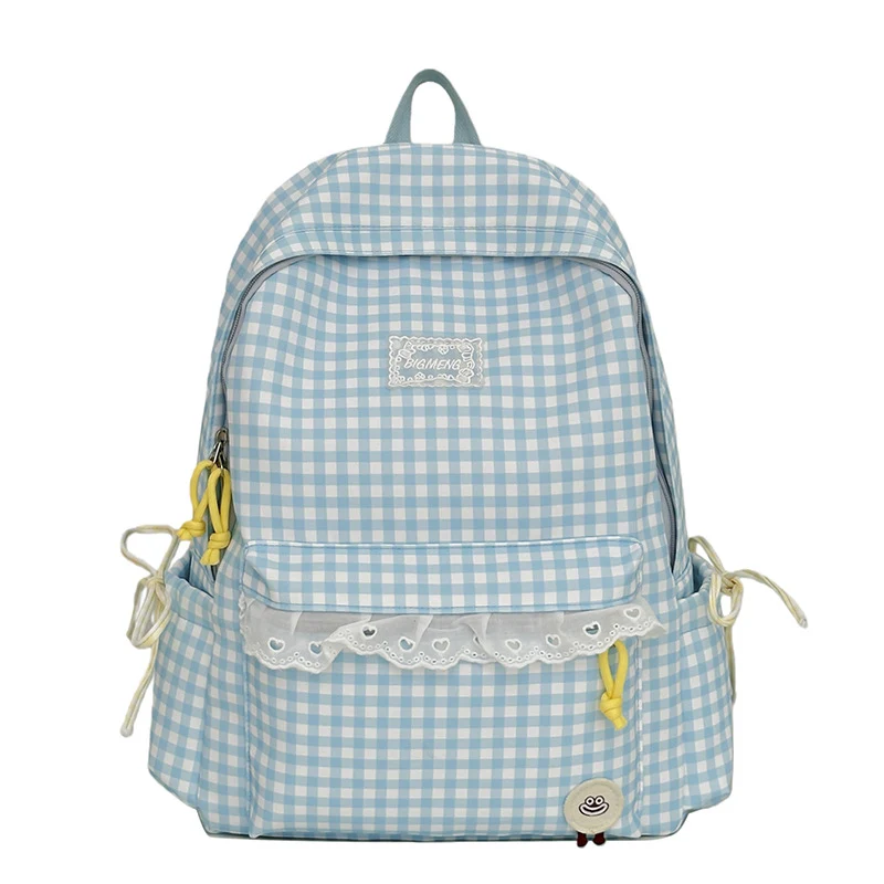 Süßer Gingham-Print-Rucksack Karnz