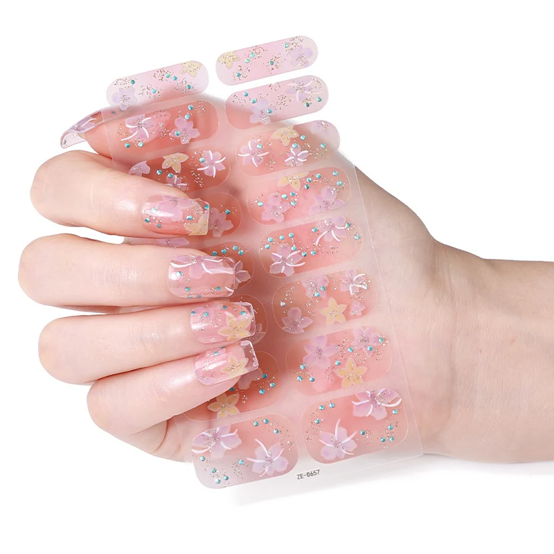 Dekorative Glitter-Nagel-Wraps