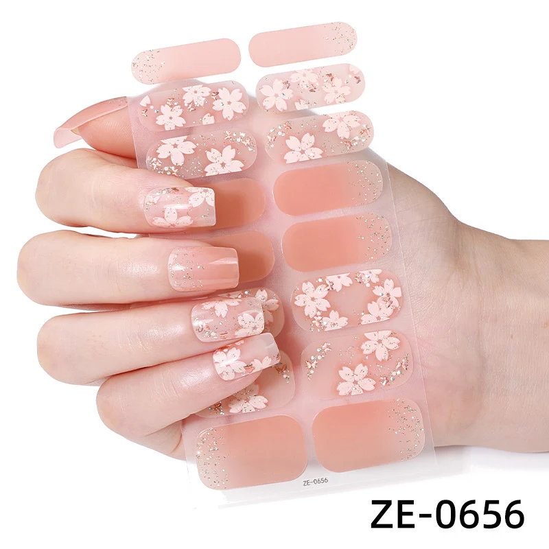 Dekorative Glitter-Nagel-Wraps