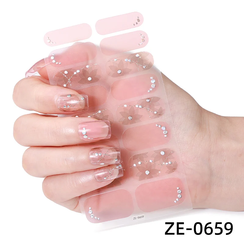 Dekorative Glitter-Nagel-Wraps