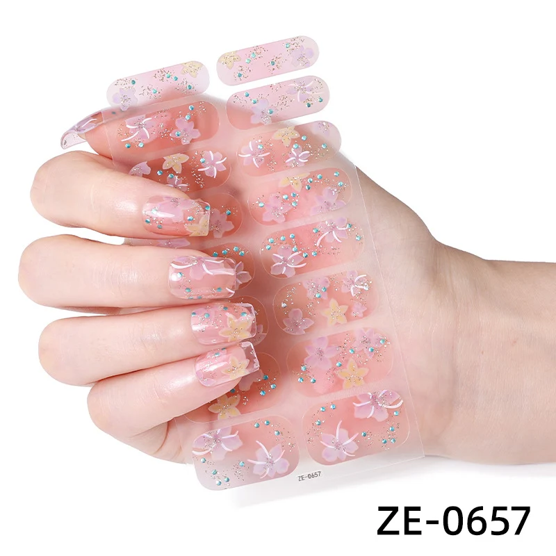 Dekorative Glitter-Nagel-Wraps