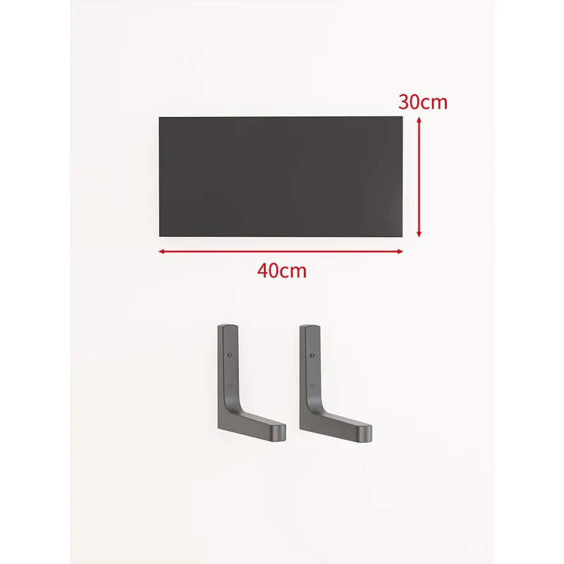 Langes schmales schwebendes Wandregal-Set mit verdeckten Schwerlastwinkeln