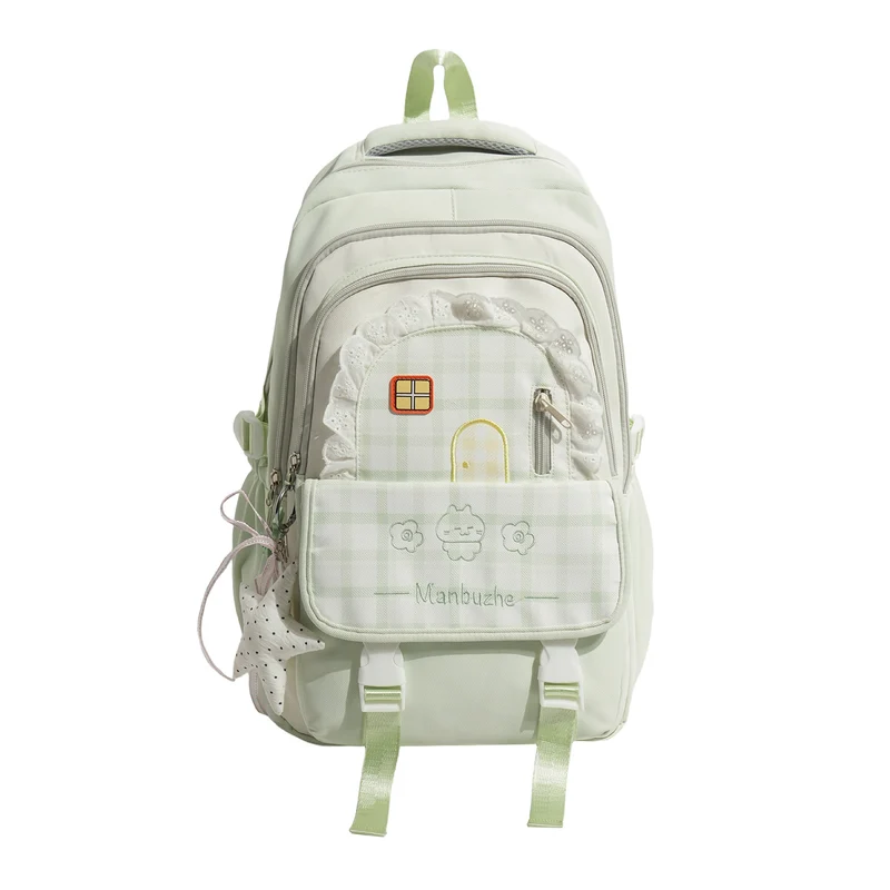 Hübscher dekorativer karierten Schulrucksack Karnz