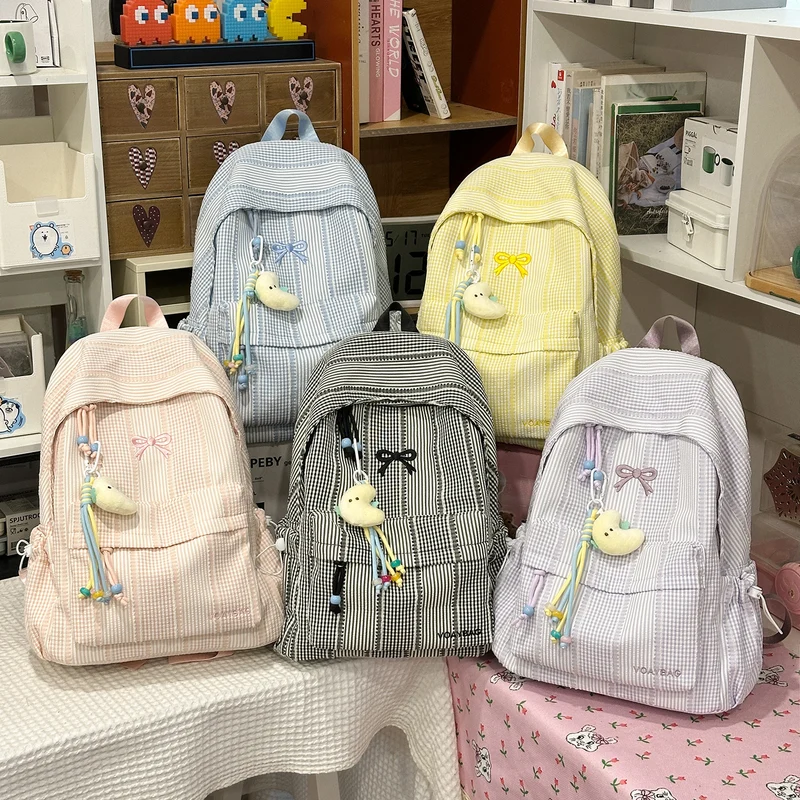 Süße karierte Schulrucksack Karnz
