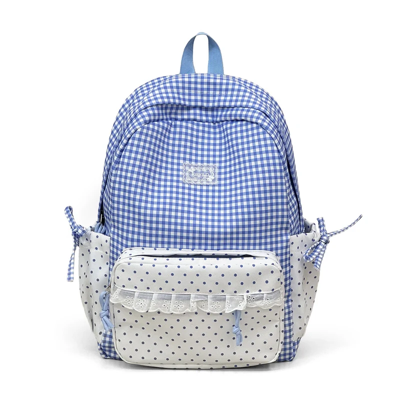 Niedlicher karierten Muster Rucksack Karnz
