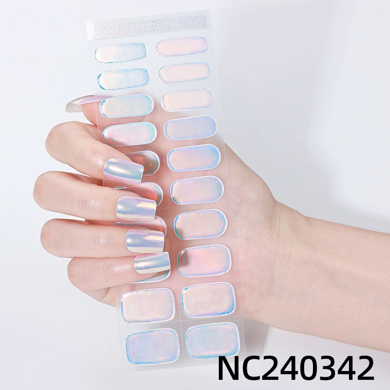 Iridescent Nagelkunst Aufkleber