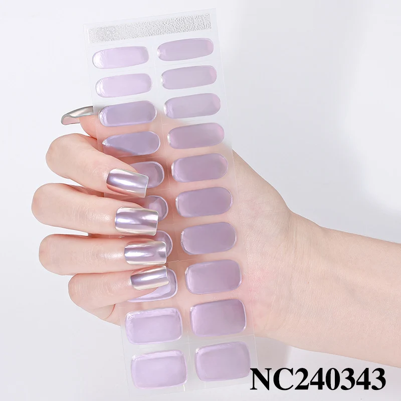 Glänzende Press-On Nail Wraps