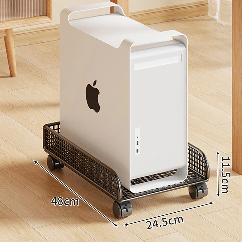 Rolling Mesh CPU Tower Stand mit verriegelbaren Rollen