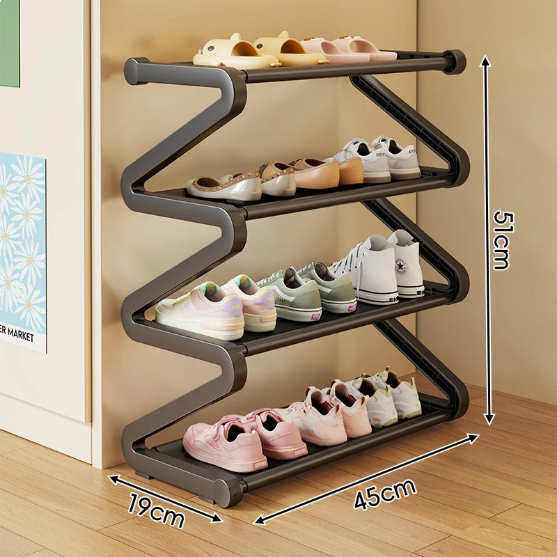 Kompakte Zigzag Multi-Ebenen Vertikale Schuhregal