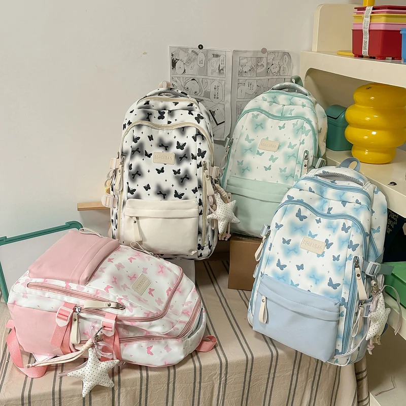 Süßer Schmetterling-Themen-Schulrucksack Karnz