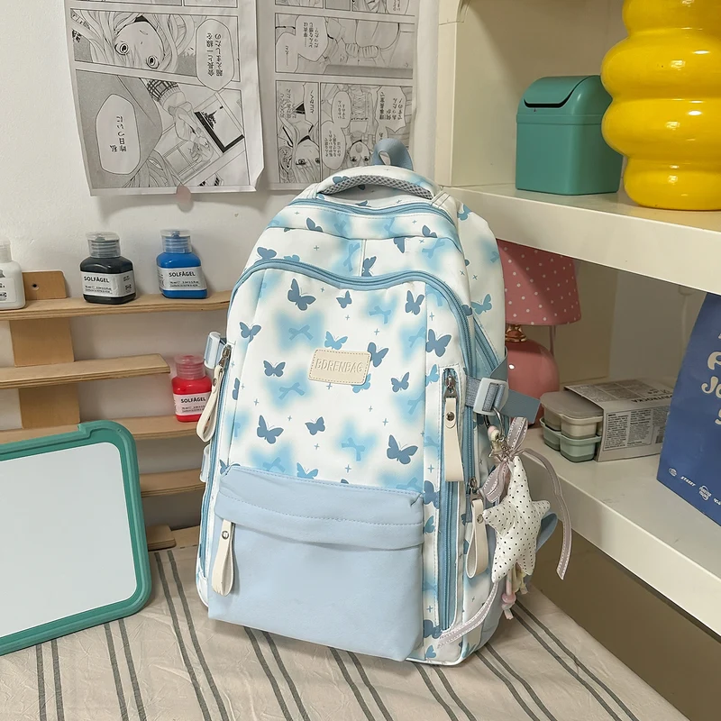 Süßer Schmetterling-Themen-Schulrucksack Karnz