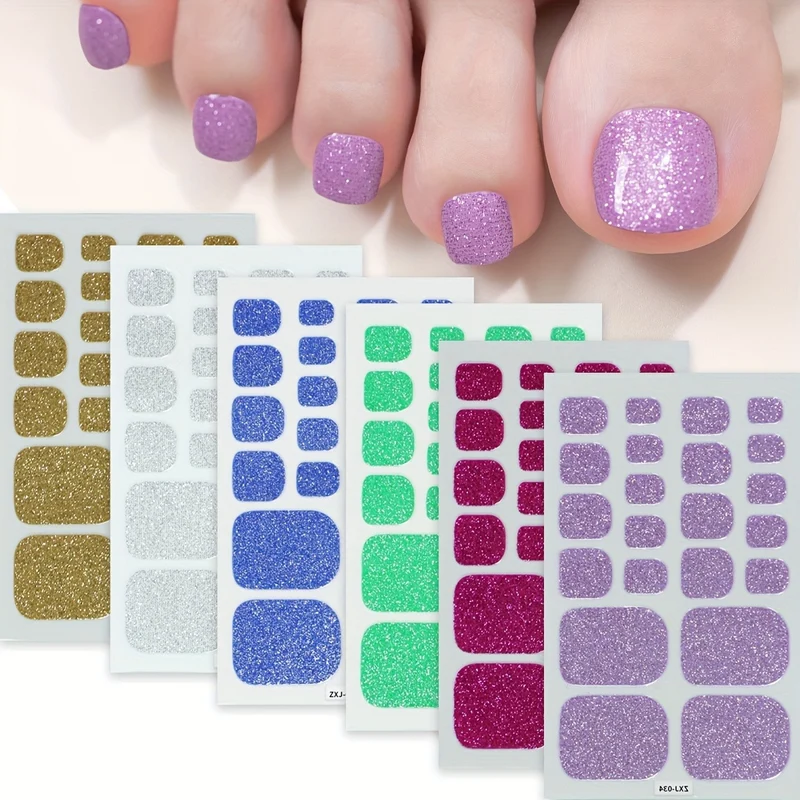 Glitzernde Fußnagel-Wraps 1790954465
