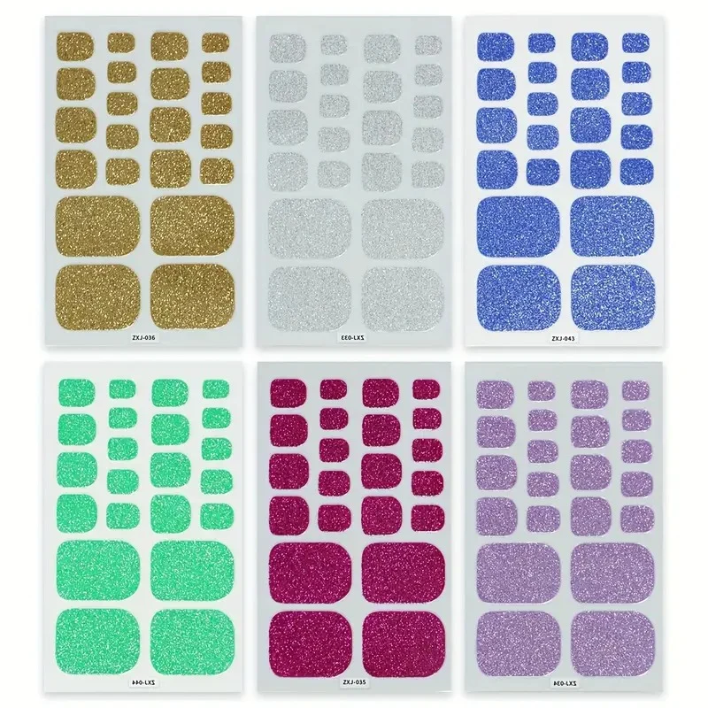 Glitzernde Fußnagel-Wraps 1790954465