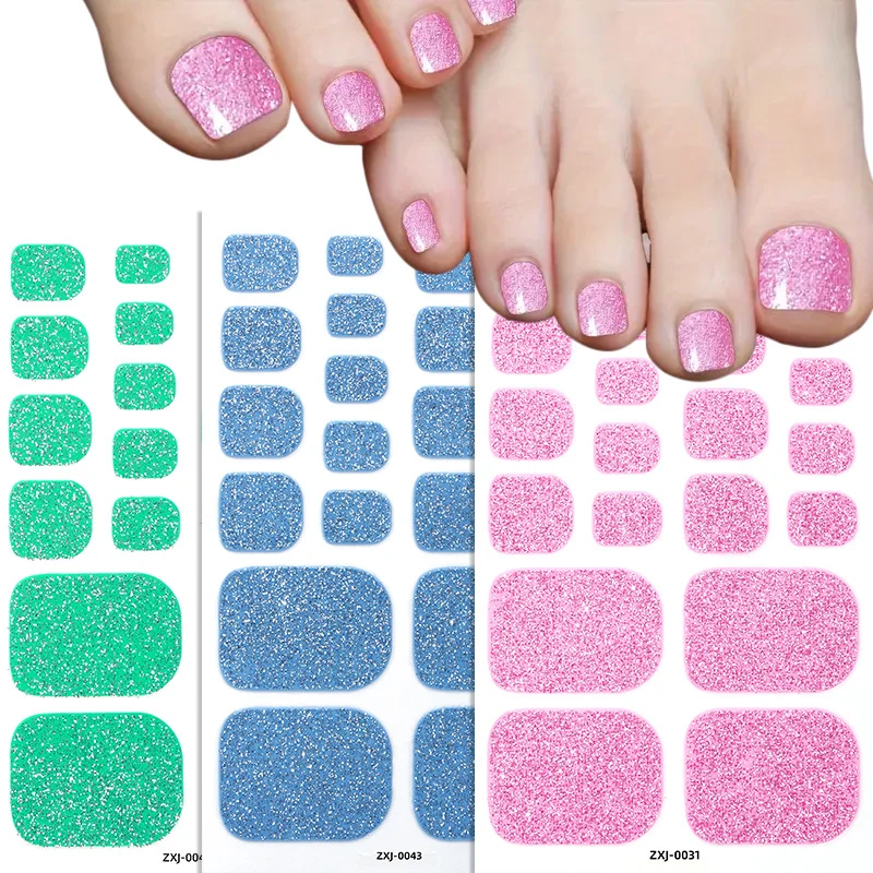 Glitzernde Fußnagel-Wraps 1790954465