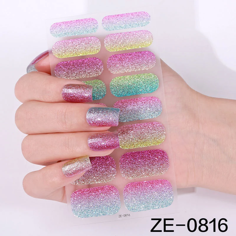 Glitzernde Nagelkunst-Wraps