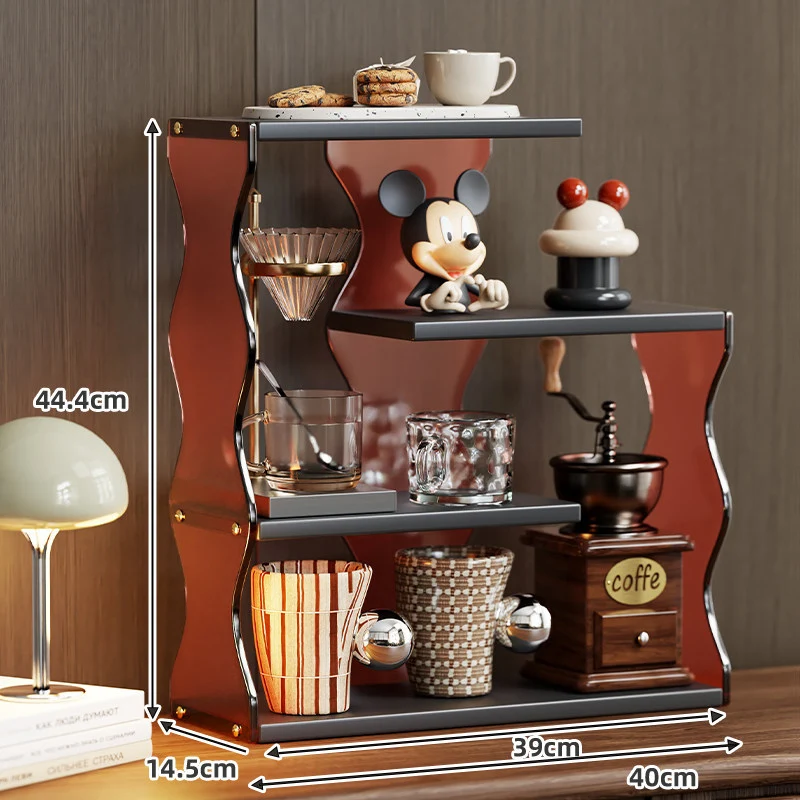 Gestufter Acryl-Wellen-Thekenregal-Organizer