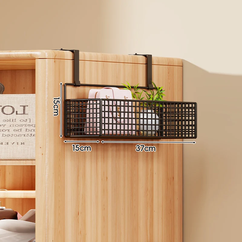 Türüber-Organizer aus Metallgitter mit vier stapelbaren Körben und Haken