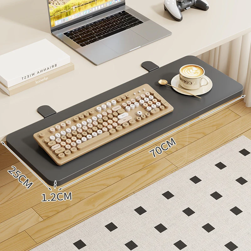 Clamp-On Klappbarer Bambus-Seitentablettisch für Schreibtisch und Sofa
