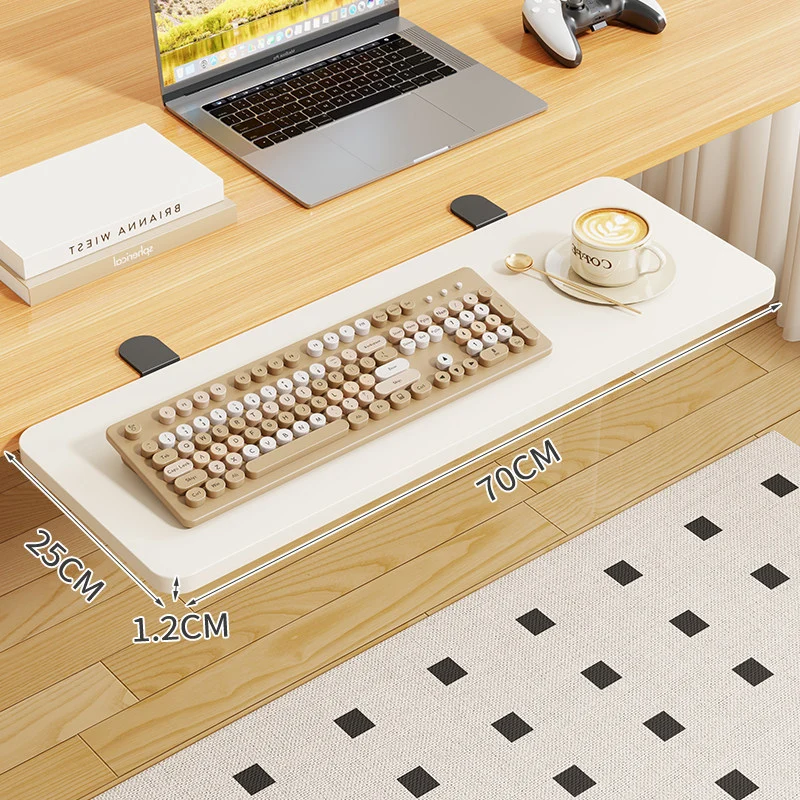 Clamp-On Klappbarer Bambus-Seitentablettisch für Schreibtisch und Sofa
