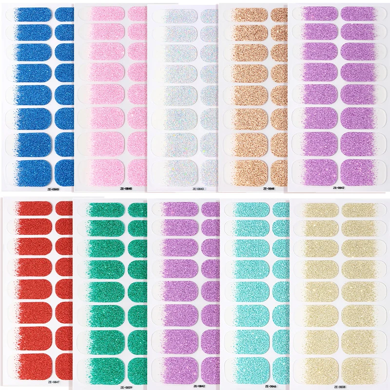 Glitzer Ombre Nagel Wraps