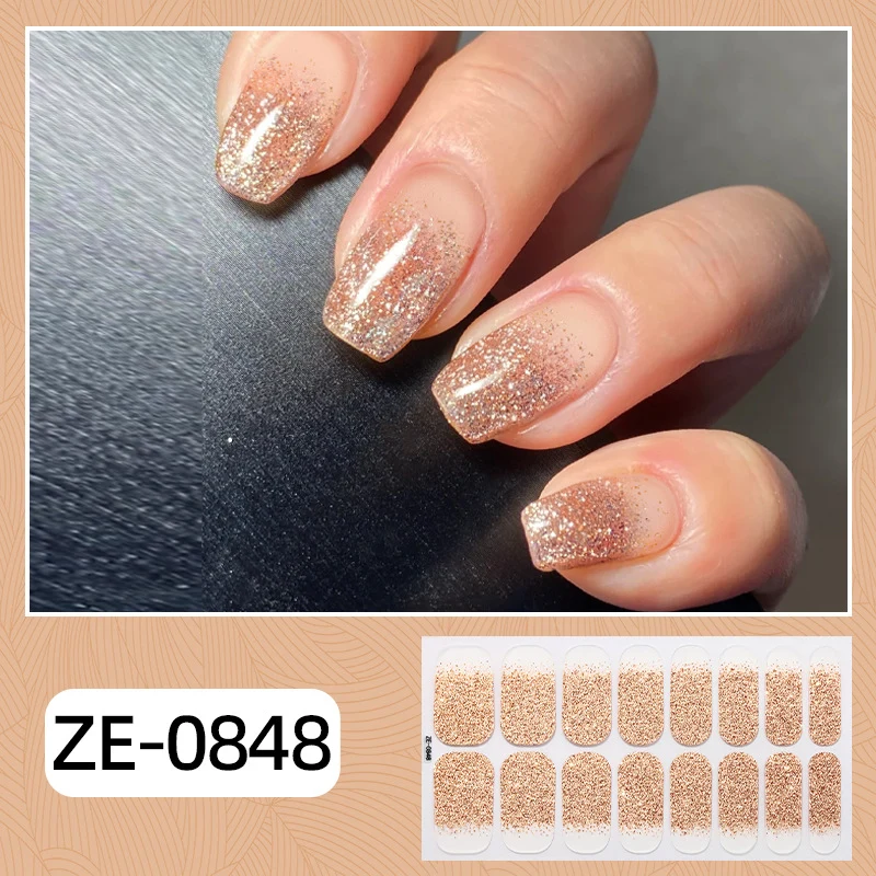 Glitzer Ombre Nagel Wraps
