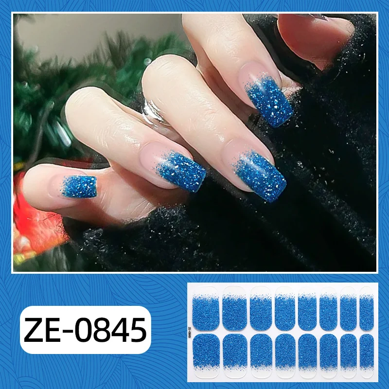 Glitzer Ombre Nagel Wraps