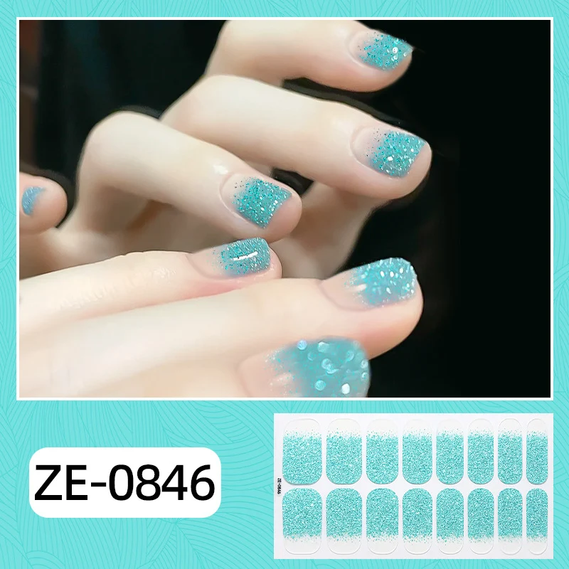 Glitzer Ombre Nagel Wraps
