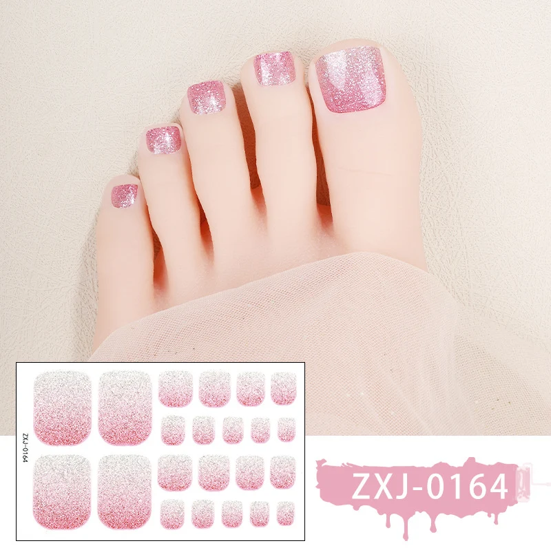 Glitter Gradient Zehennagel-Wickel