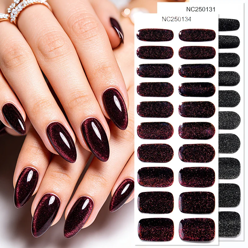 Glamorous Glitzernde Nagel-Wraps